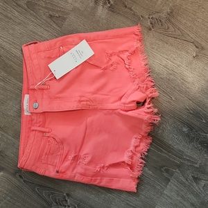Risen hot coral Distressed shorts Size L